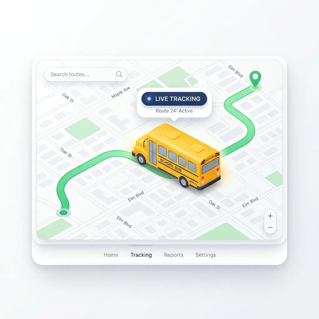 AIS 140 compliant school bus with SkoolWay GPS tracking system